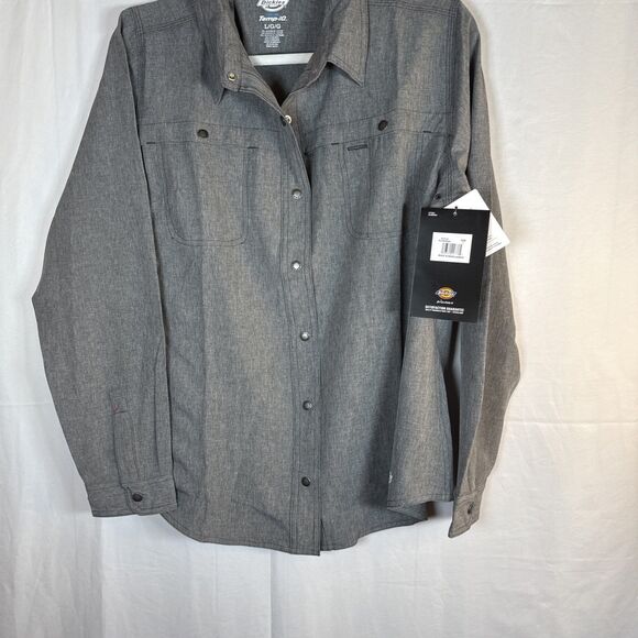 Dickies Women’s Long‑Sleeve Temp‑IQ® Cooling Utility Shirt, Gray Large NWT - Picture 3 of 16